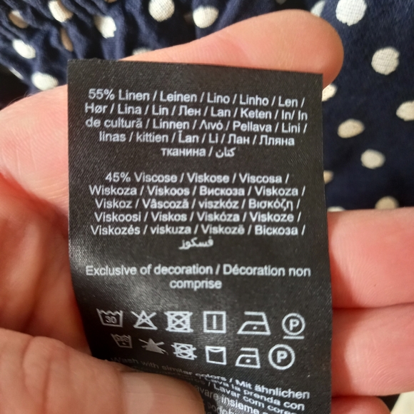 Vero Moda Navy and White polka dot shirt - Picture 3 of 5